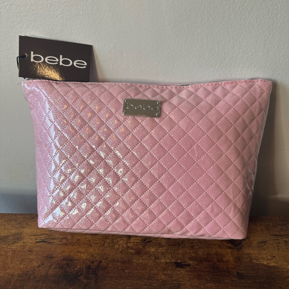 bebe Pink Quilted Cosmetic Bag - Picture 4 of 7